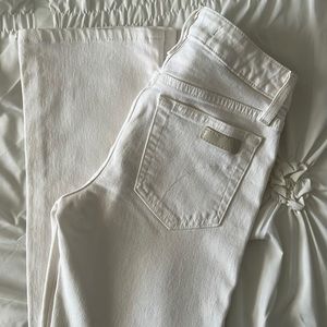 White denim pants